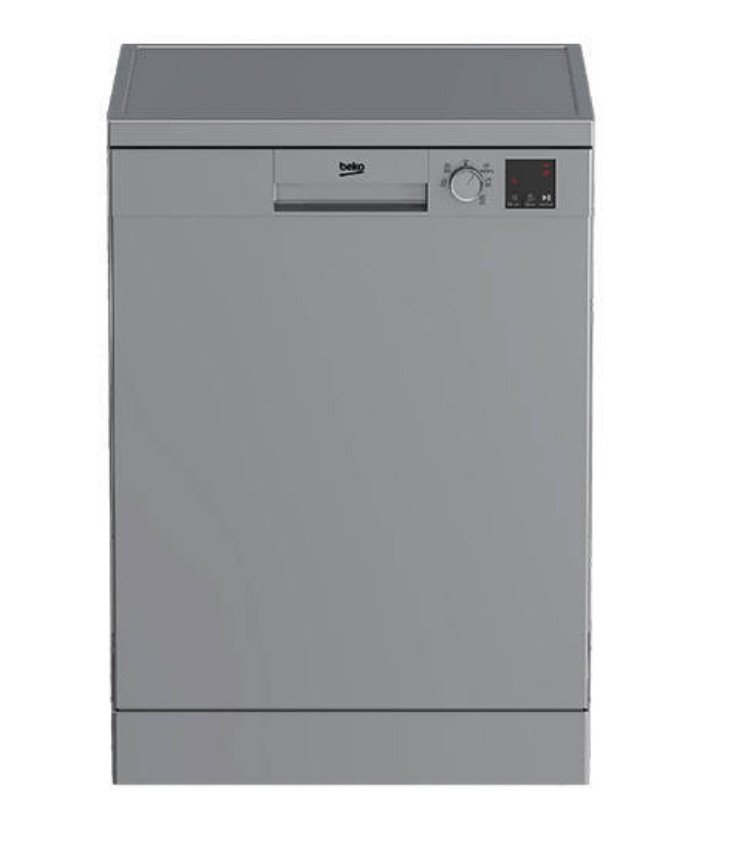 غسالة أطباق بيكو، 13 فرد، 5 برامج، شاشة ديجيتال، 60 سم، سيلفر - BEKO DVN05322S